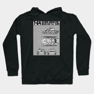 T-64 TANK SCHEMATIC Hoodie